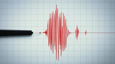 A seismograph of an earthquake.